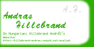 andras hillebrand business card